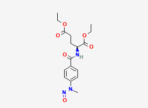 Two-dimensional chemical structure of N-Nitroso Diethyl Ester Methotrexate EP Impurity L