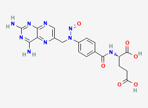 Two-dimensional chemical structure of N-Nitroso Methotrexate EP Impurity B