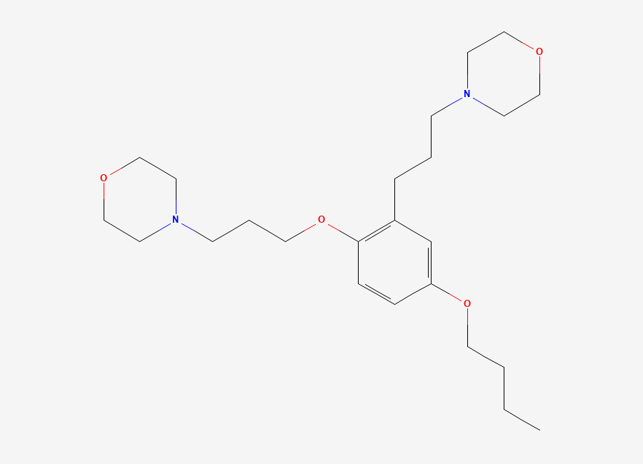 Two-dimensional chemical structure of 1-(3-Morpholino-1-propoxy)-2-(3-morpholino-1-propyl)-4-butoxybenzene