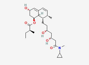 Two-dimensional chemical structure of Pravastatin N-Methylcyclopropanamine Amide