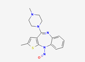 Two-dimensional chemical structure of N-Nitroso Olanzapine