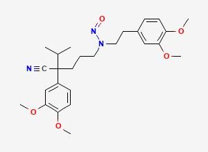 Two-dimensional chemical structure of N-Nitroso Verapamil Impurity J