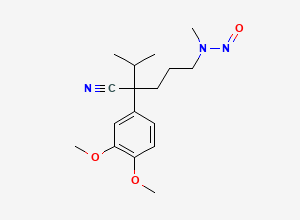 Two-dimensional chemical structure of N-nitroso Verapamil Impurity F