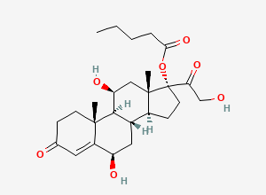 Two-dimensional chemical structure of 6β-Hydroxy Hydrocortisone 17-Valerate