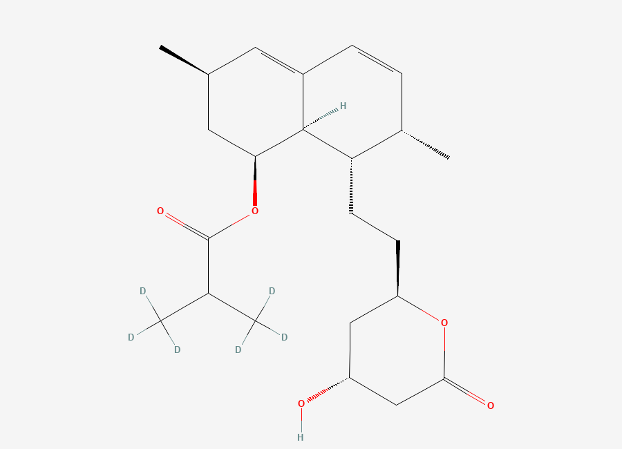 Two-dimensional chemical structure of 2'-Ethyl Simvastatin-D6