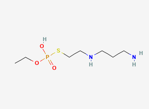 Two-dimensional chemical structure of 2-(3-aminopropylamino)ethylsulfanyl-ethoxyphosphinic acid