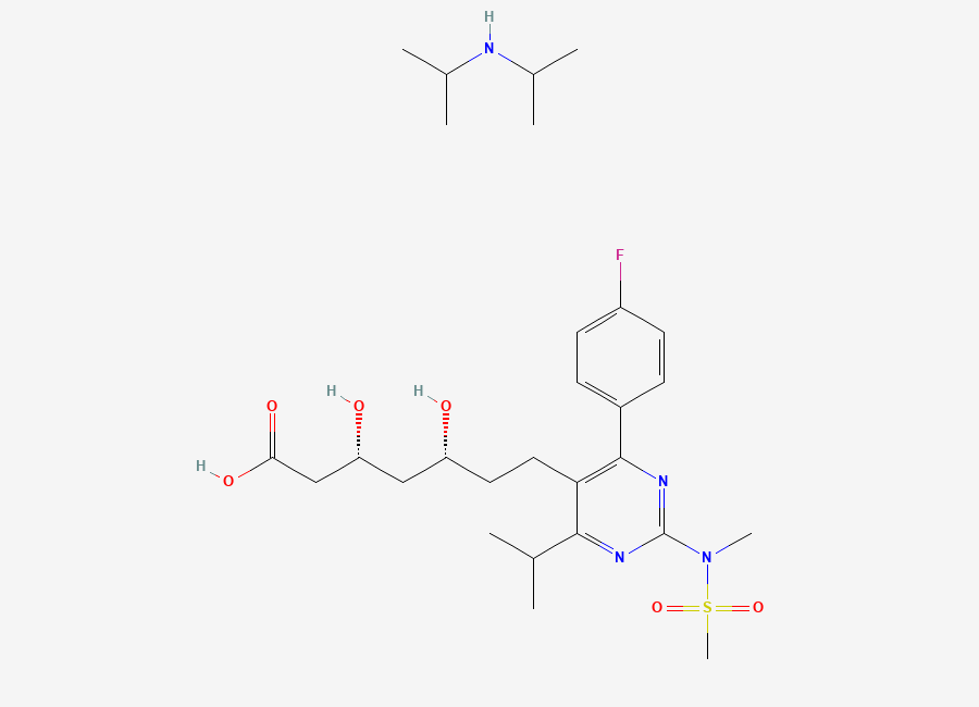 Two-dimensional chemical structure of 7,8-Dihydro-rosuvastatin Diisopropylammonium Salt