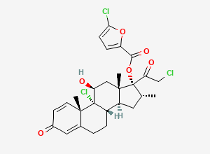 Two-dimensional chemical structure of Mometasone Furoate EP Impurity T