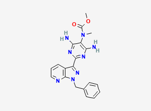 Two-dimensional chemical structure of Riociguat EP Impurity B, CAS 3052969-92-0