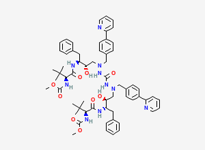 Two-dimensional chemical structure of N,N'-Bis[Des(N-carboxymethyl)-tBuGlycarboxamido)Atanazavir]Urea