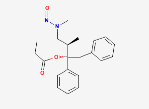 Two-dimensional chemical structure of N-Nitroso Desmethyl Propoxyphene