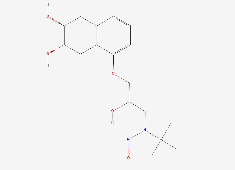 Two-dimensional chemical structure of N-Nitroso Nadolol Impurity