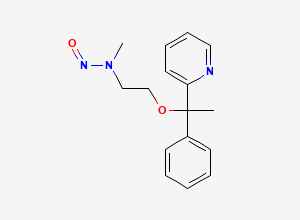 Two-dimensional chemical structure of N-Nitroso Desmethyl Doxylamine