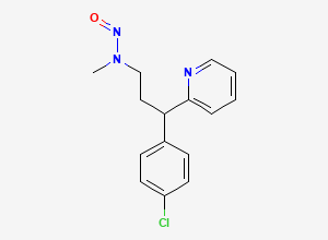 Two-dimensional chemical structure of N-Nitroso Desmethyl Chlorpheniramine, CAS 3036581-84-4