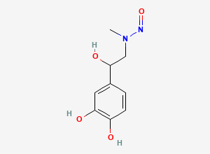 Two-dimensional chemical structure of N-Nitroso Racepinephrine, CAS 3038740-97-2