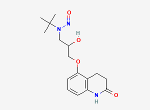 Two-dimensional chemical structure of N-Nitroso Carteolol