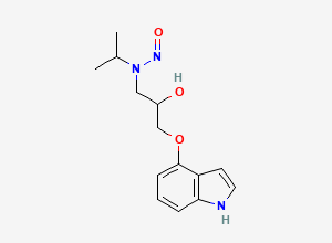 Two-dimensional chemical structure of N-Nitroso Pindolol