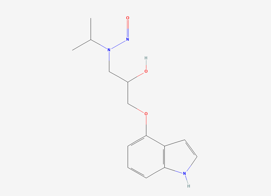 Two-dimensional chemical structure of N-Nitroso Pindolol