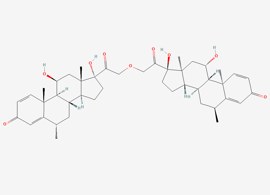 Two-dimensional chemical structure of Methylprednisolone 21,21'-dimer