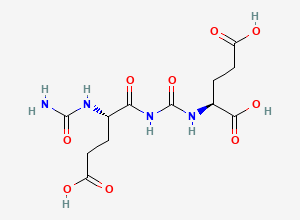 Two-dimensional chemical structure of (2S)-2-[[(2S)-2-(carbamoylamino)-4-carboxybutanoyl]carbamoylamino]pentanedioic acid