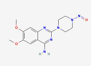 Two-dimensional chemical structure of N-Nitroso Prazosin EP Impurity C