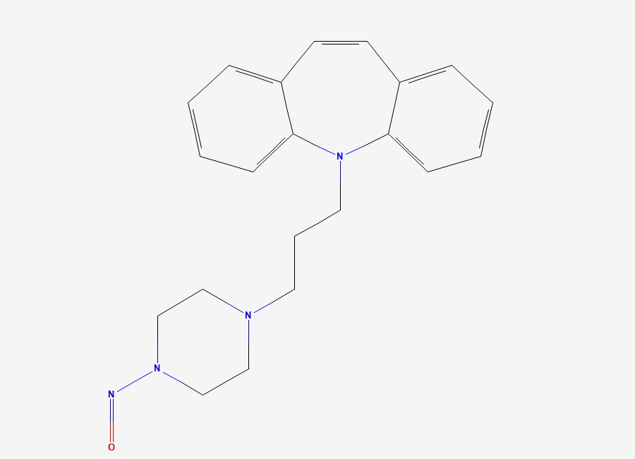 Two-dimensional chemical structure of N-Nitroso-Deshydroxyethylopipramol