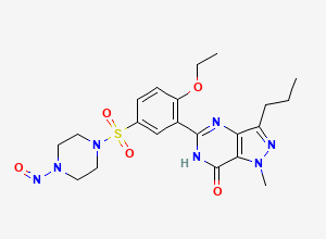 Two-dimensional chemical structure of N-Nitroso-Desmethyl-Sildenafil