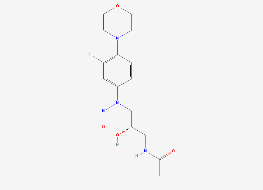 Two-dimensional chemical structure of N-Nitroso linezolid Impurity