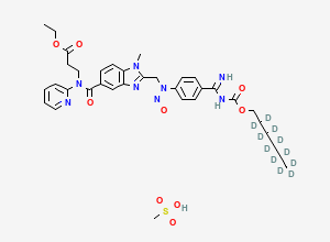 Two-dimensional chemical structure of N-Nitroso Dabigatran Etexilate-D11