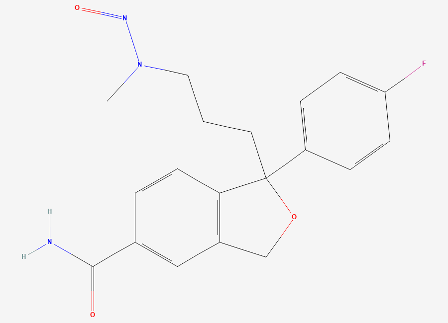 Two-dimensional chemical structure of Nitroso Escitalopram EP Impurity A