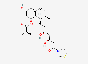 Two-dimensional chemical structure of Pravastatin Thiazolidinamide