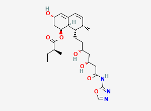 Two-dimensional chemical structure of Pravastatin 1,3,4-oxadiazol-2-yl-amide