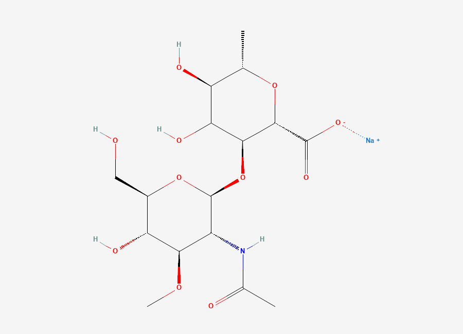 Two-dimensional chemical structure of Sodium Hyaluronate, CAS 9067-32-7