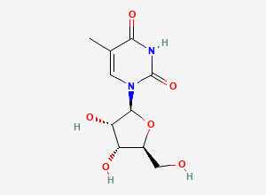 Two-dimensional chemical structure of Thymine riboside, L-