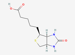 Two-dimensional chemical structure of Biotin, CAS 58-85-5