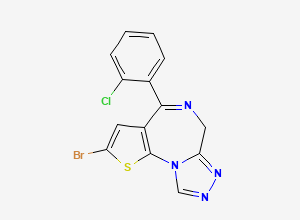 Two-dimensional chemical structure of Brotizolam EP Impurity B (Free Base), CAS 57801-97-5