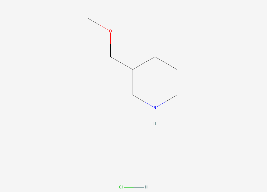 Two-dimensional chemical structure of 3-(Methoxymethyl)piperidine hydrochloride