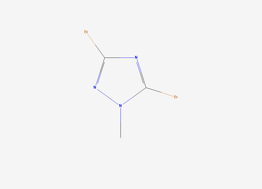 Two-dimensional chemical structure of 3,5-Dibromo-1-methyl-1H-1,2,4-triazole