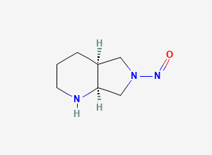 Two-dimensional chemical structure of (4aS,7aS)-6-Nitrosooctahydro-1H-pyrrolo[3,4-b]pyridine