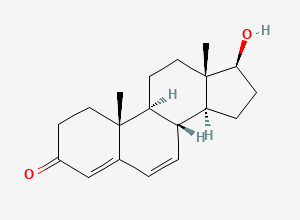 Two-dimensional chemical structure of 6-Dehydrotestosterone