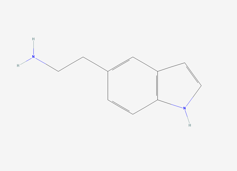 Two-dimensional chemical structure of 2-(1H-Indol-5-yl)ethan-1-amine