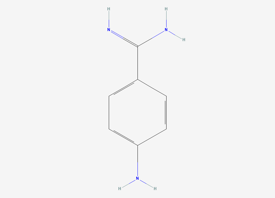 Two-dimensional chemical structure of p-Aminobenzamidine