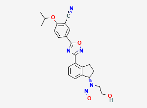 Two-dimensional chemical structure of N-Nitroso Ozanimod Impurity