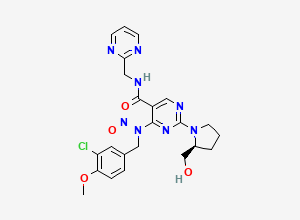 Two-dimensional chemical structure of N-Nitroso Avanafil, CAS 3050754-67-8