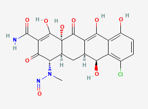 Two-dimensional chemical structure of N-Nitroso Desmethyl-Demeclocycline