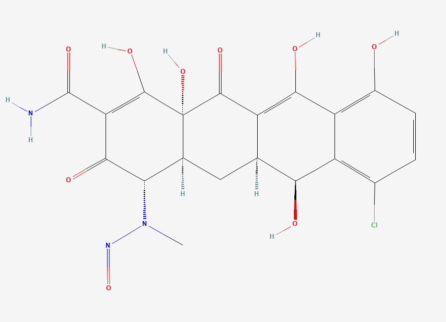 Two-dimensional chemical structure of N-Nitroso Desmethyl-Demeclocycline