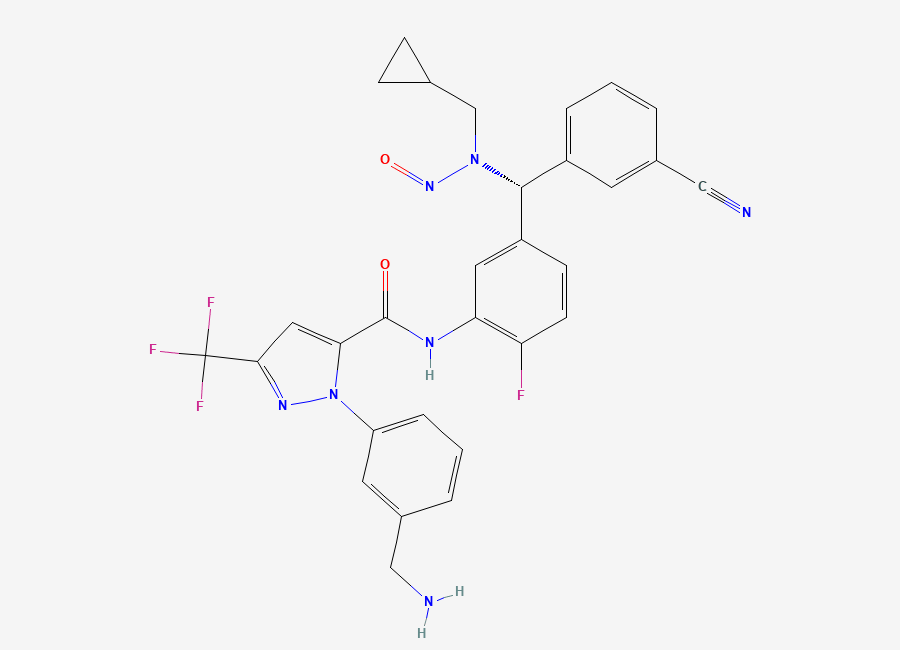 Two-dimensional chemical structure of N-Nitroso Berotralstat