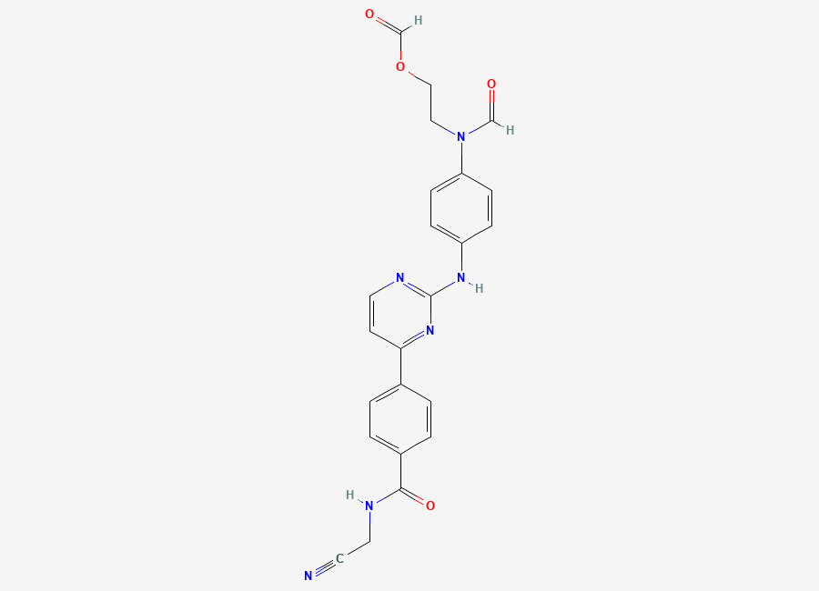 Two-dimensional chemical structure of Momelotinib Impurity 3, CAS 2641608-74-2