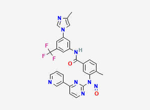 Two-dimensional chemical structure of N-Nitroso Nilotinib, CAS 2925306-68-7