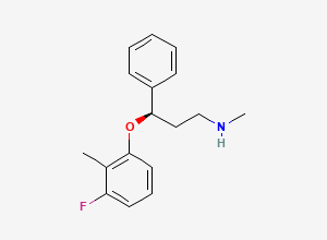 Two-dimensional chemical structure of (3R)-3-(3-fluoro-2-methylphenoxy)-N-methyl-3-phenylpropan-1-amine